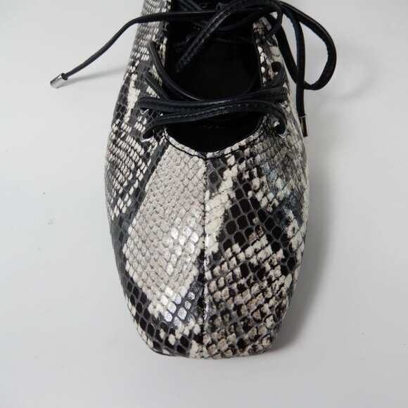 Rag & Bone Sophia Ballet Flats Size 6.5 Snake Embossed Leather NEW $378 - Picture 12 of 16
